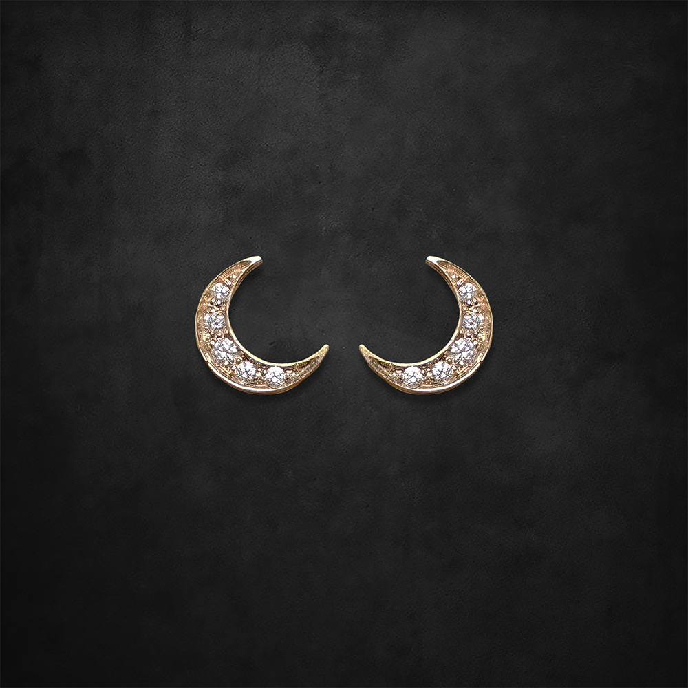 aerosmith-x-distefano-i-am-the-moon-ohrringe-gold-paar-diamant image 1