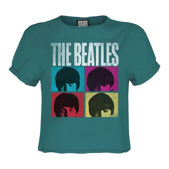 amplified-beatles-hard-days-night-crop-top-blaugr-n-m image 1