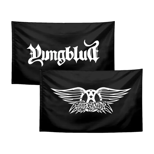 aerosmith-one-more-time-logo-flagge-90x150-schwarz image 1