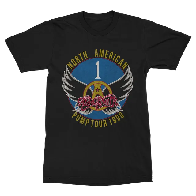 aerosmith-pump-tour-1990-t-shirt-schwarz-unisex image 1
