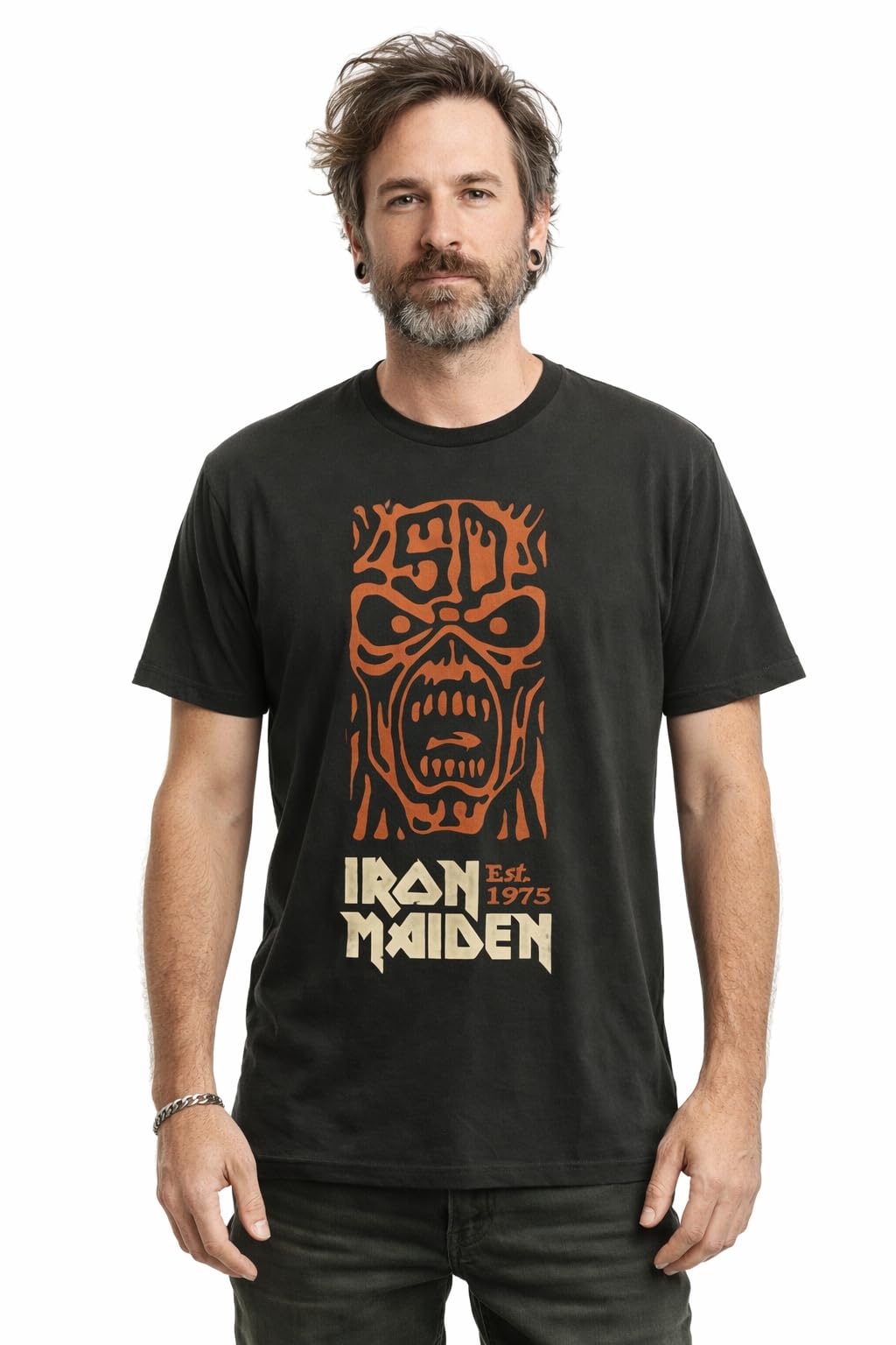 amplified-iron-maiden-50-jubil-um-t-shirt-retro-baumwolle image 3