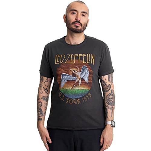 amplified-led-zeppelin-tour-75-t-shirt-l-charcoal image 8