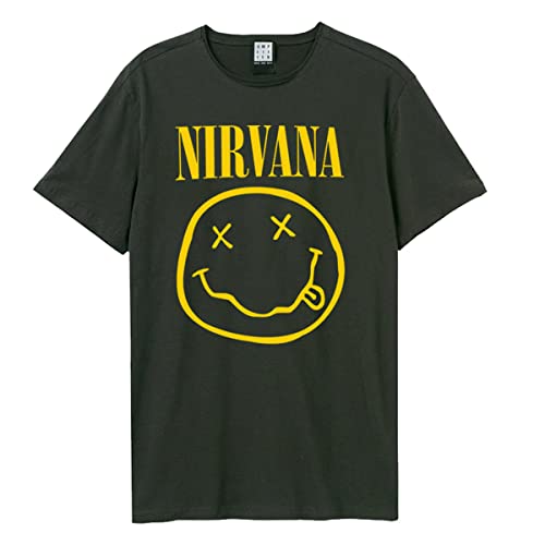 amplified-nirvana-logo-band-t-shirt-l-grau-vintage-baumwolle image 6