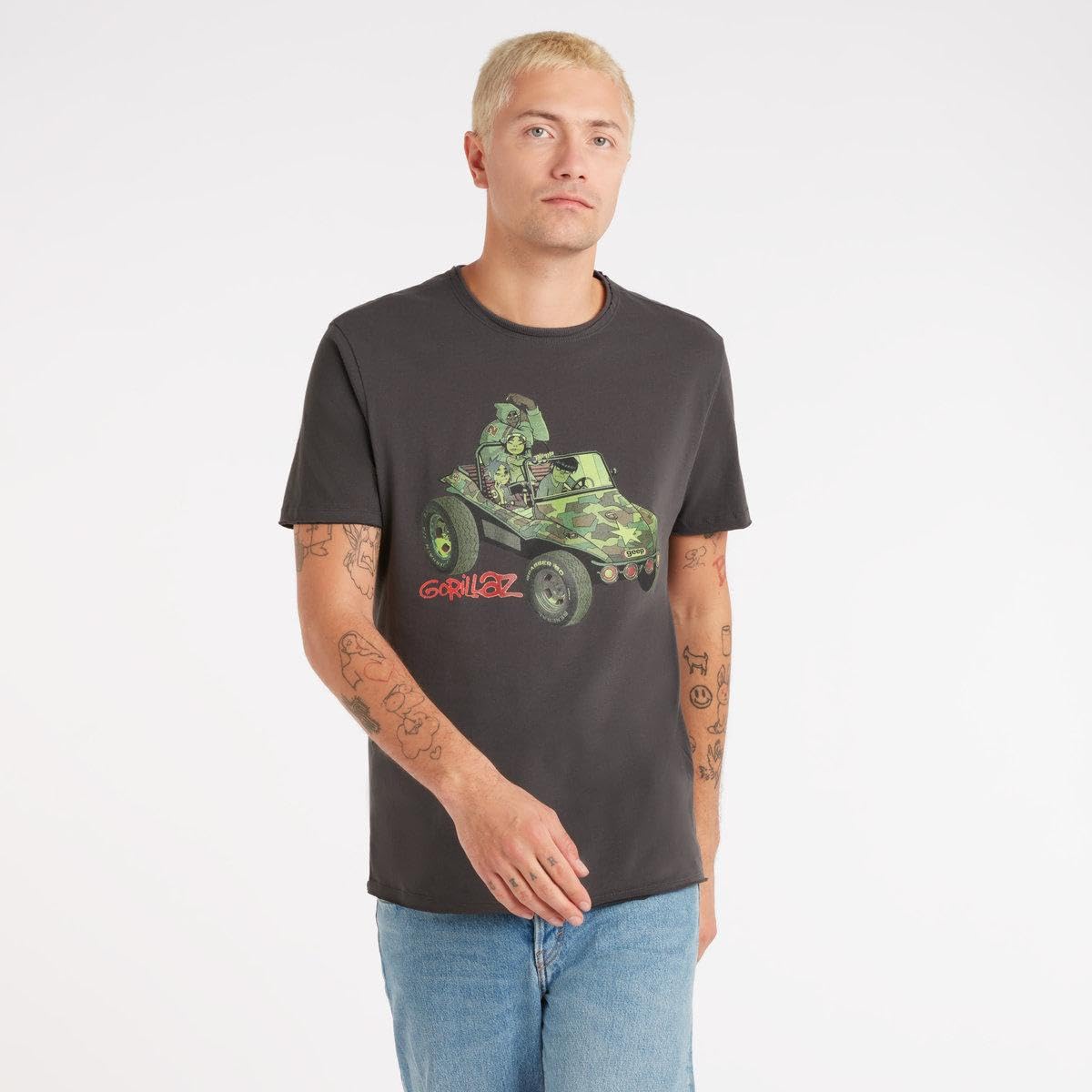 amplified-gorillaz-jeep-t-shirt-charcoal-xl-baumwolle image 2