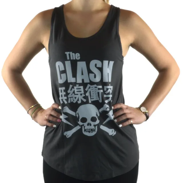 amplified-clash-bolt-tank-top-damen-charcoal-m image 1