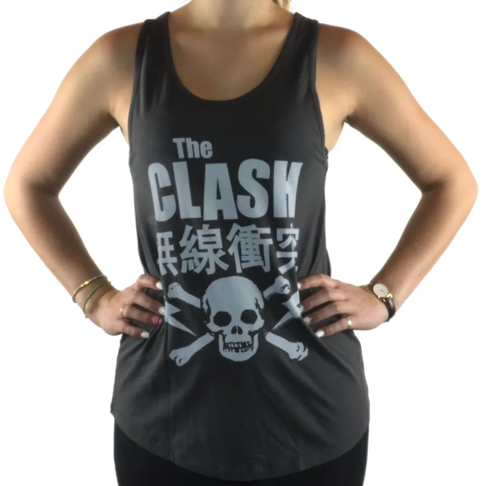 amplified-clash-bolt-tank-top-damen-charcoal-m image 1