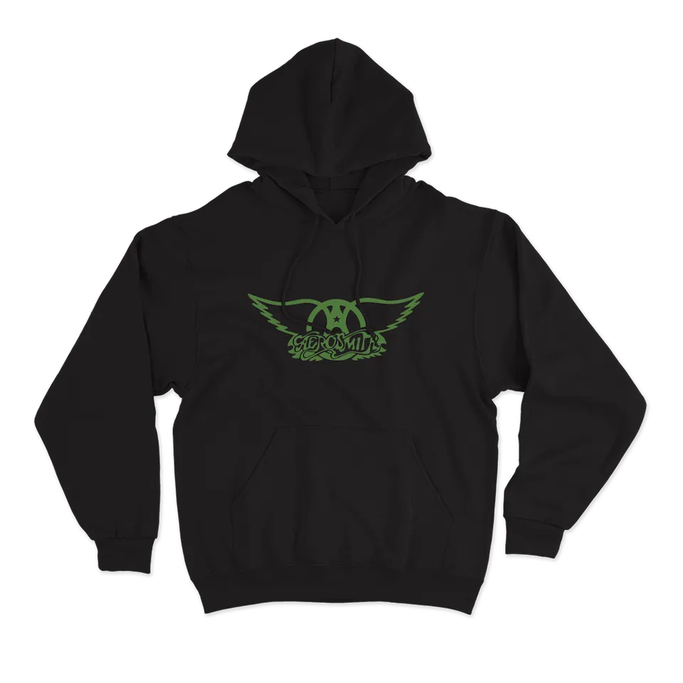 aerosmith-green-wings-hoodie-schwarz-unisex image 1