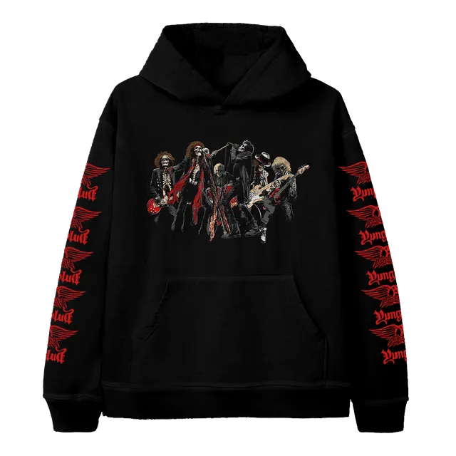 aerosmith-one-more-time-skeleton-hoodie-schwarz image 1