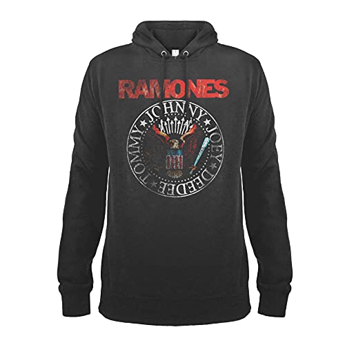 amplified-ramones-red-seal-hoody-kapuzenpullover-charcoal image 2