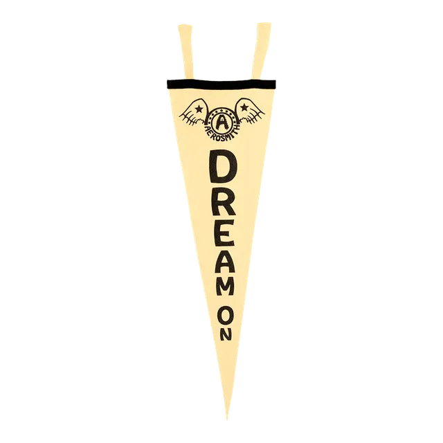 aerosmith-x-oxford-pennant-dream-on-wimpel-creme-23x69cm image 1