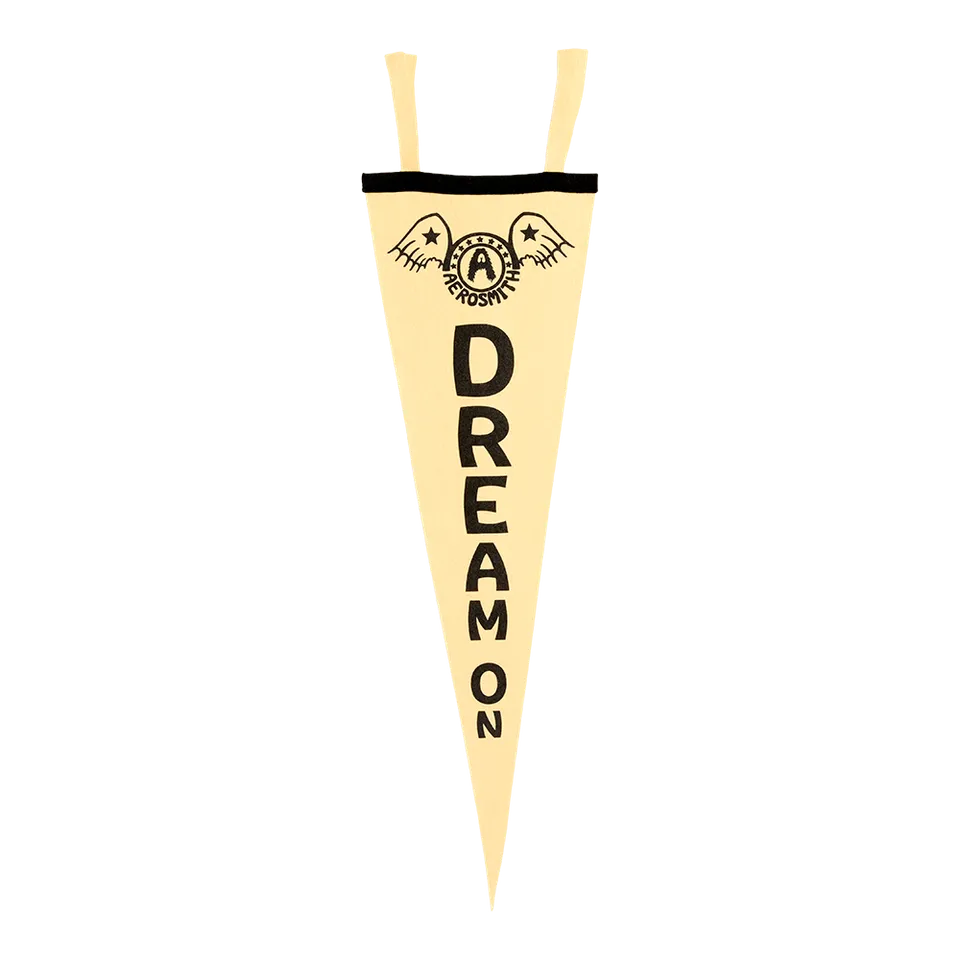 aerosmith-x-oxford-pennant-dream-on-wimpel-creme-23x69cm image 1