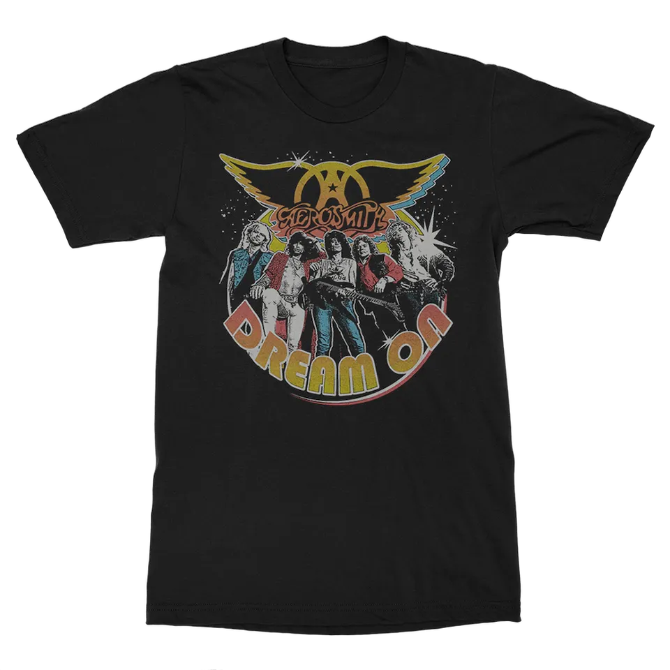 aerosmith-dream-on-t-shirt-schwarz-unisex-vintage-foto image 1
