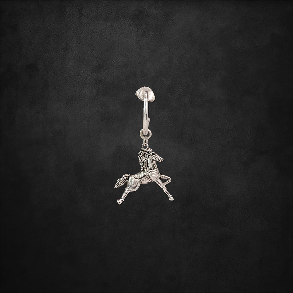 aerosmith-x-distefano-rocking-horse-creolen-ohrring-patina-single image 1