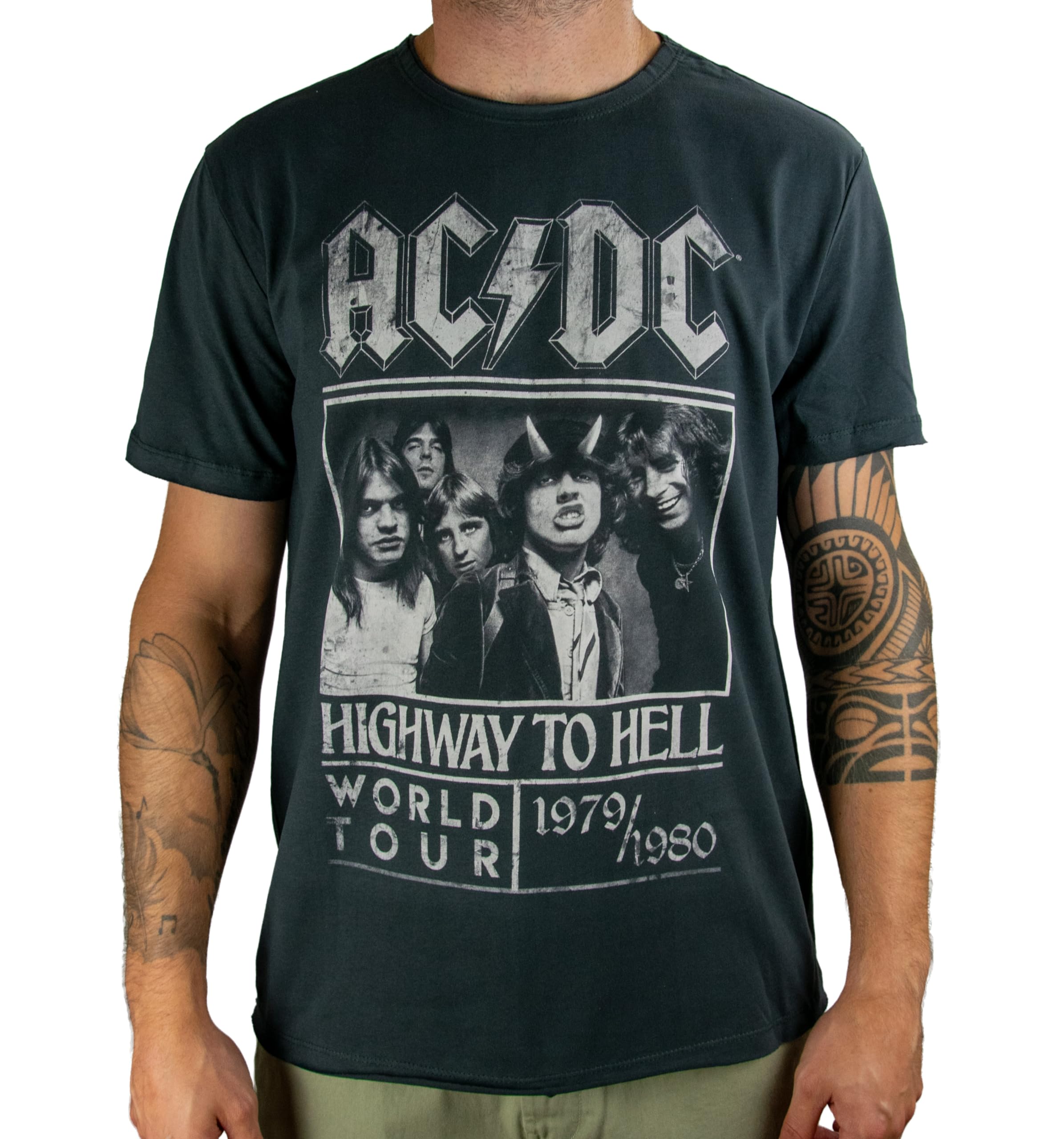 amplified-ac-dc-highway-to-hell-t-shirt-herren-dunkelgrau-poster image 1