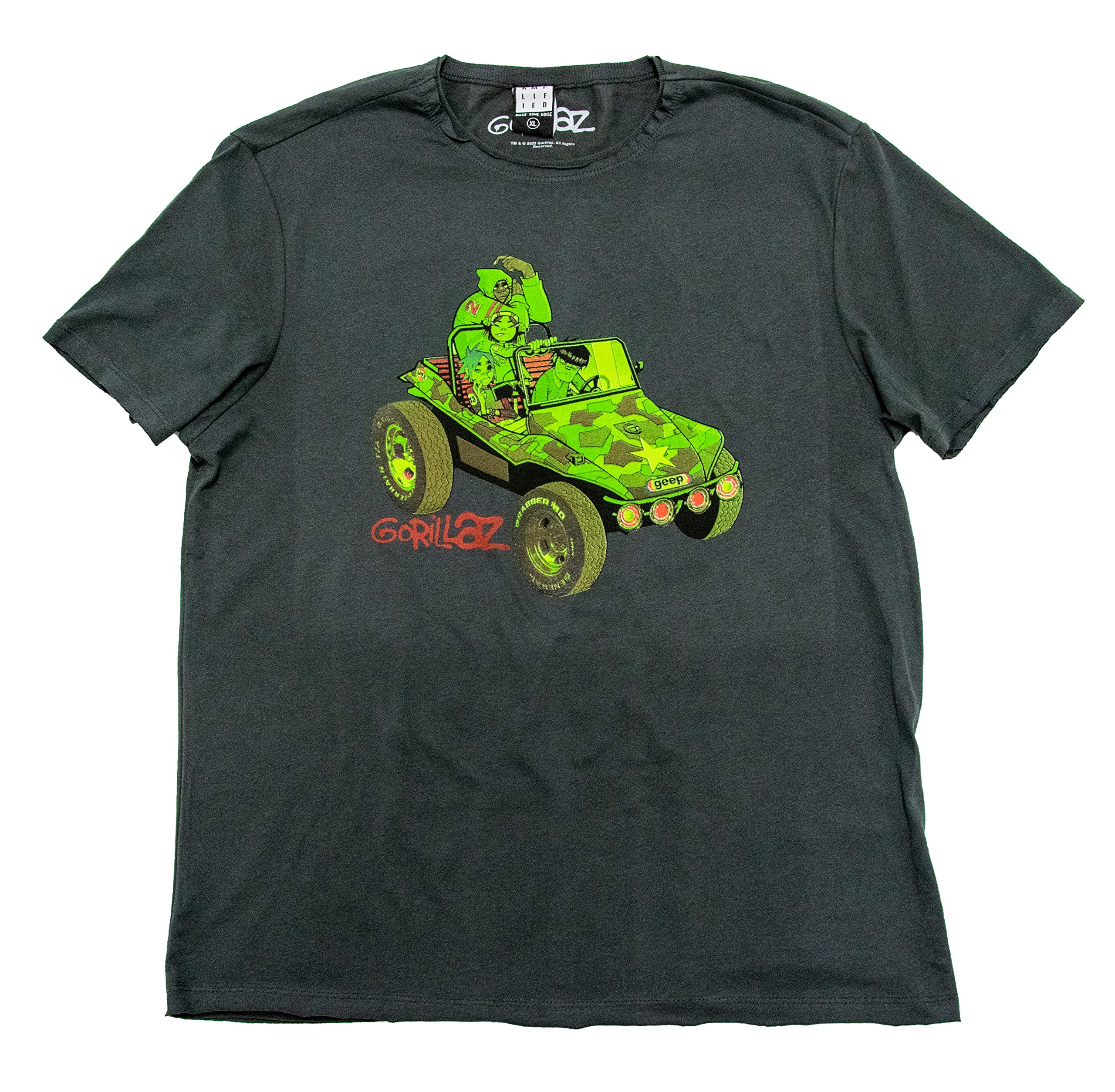amplified-gorillaz-jeep-t-shirt-charcoal-xl-baumwolle image 3