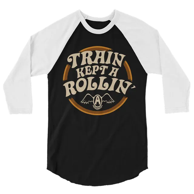 aerosmith-train-kept-a-rollin-raglan-shirt-schwarz-wei image 1