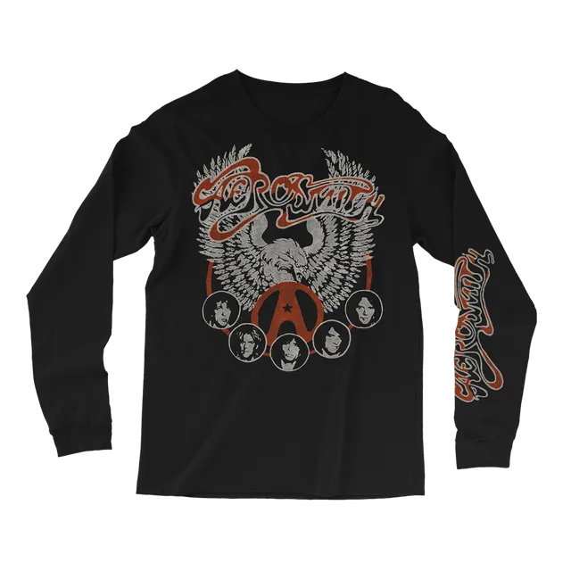 aerosmith-wings-longsleeve-schwarz-unisex image 1
