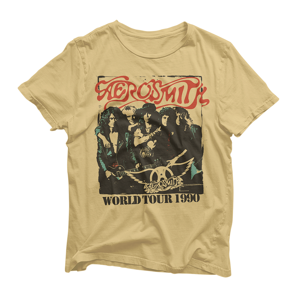 aerosmith-pump-world-tour-1990-t-shirt-senf-gr-e-m image 1