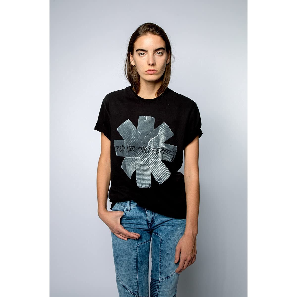 amplified-red-hot-chili-peppers-duct-tape-t-shirt-xs image 2