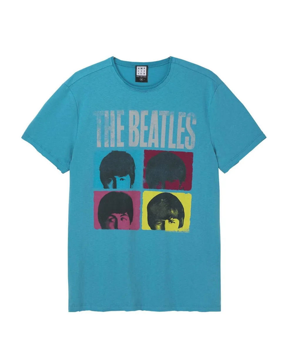 amplified-the-beatles-hard-days-night-t-shirt-teal image 1