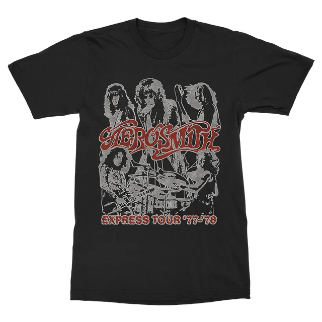 aerosmith-express-tour-77-78-t-shirt-schwarz-baumwolle image 1