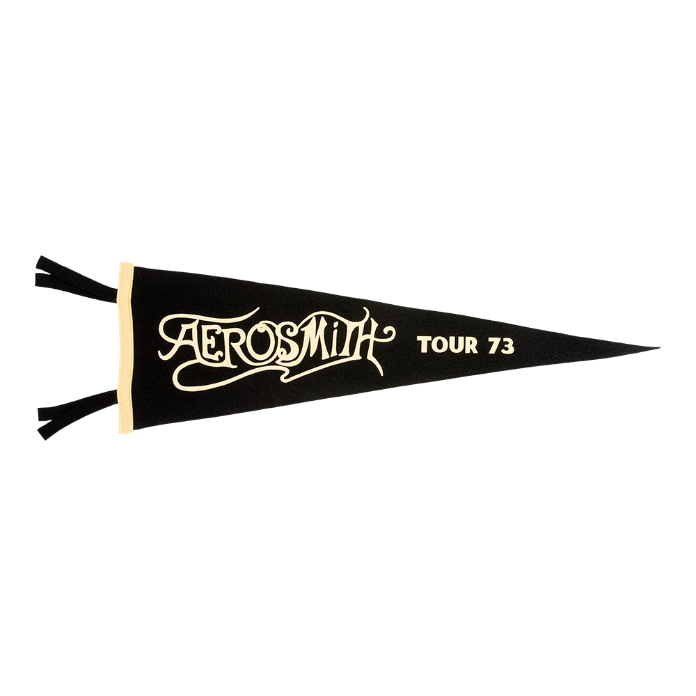aerosmith-tour-73-wimpel-schwarz-wollfilz-23x69-cm image 1