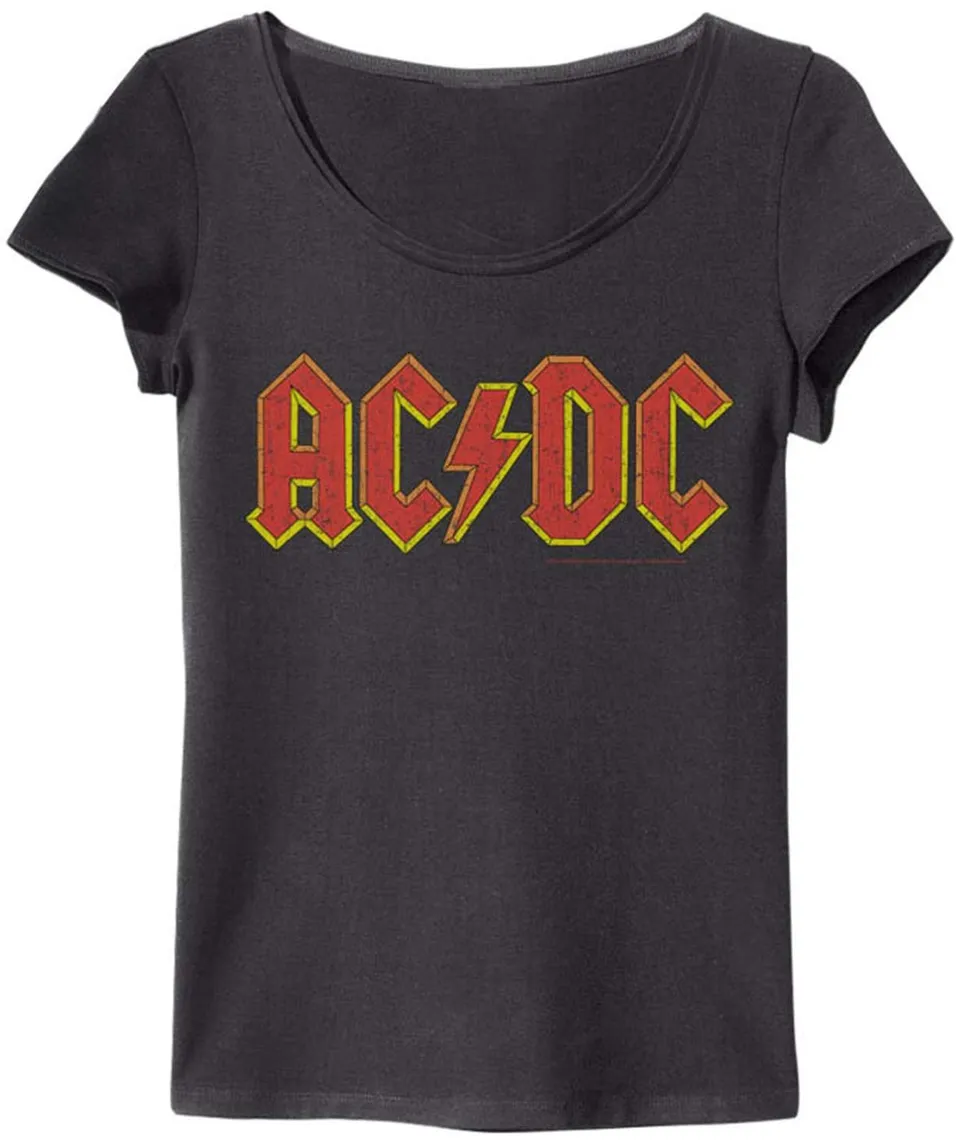 amplified-ac-dc-logo-damen-t-shirt-xs-slim-fit-schwarz image 1