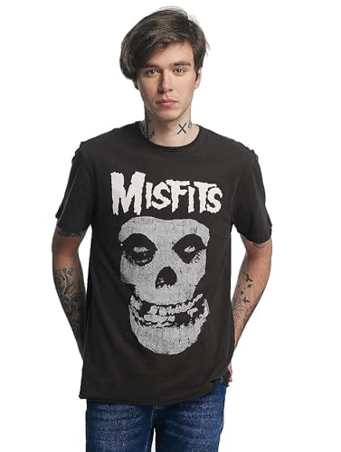 amplified-misfits-skull-band-t-shirt-unisex-dunkelgrau-m image 3