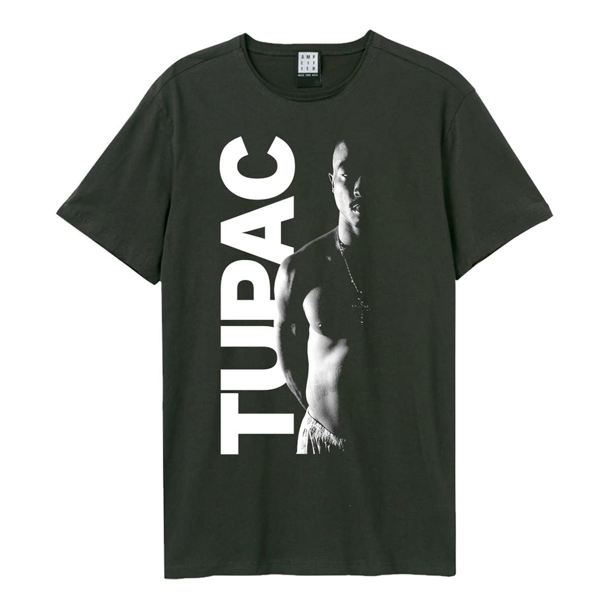 amplified-tupac-shakur-charcoal-band-t-shirt-gr-e-m-baumwolle image 1