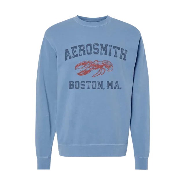 aerosmith-boston-lobster-crewneck-pullover-hellblau image 1