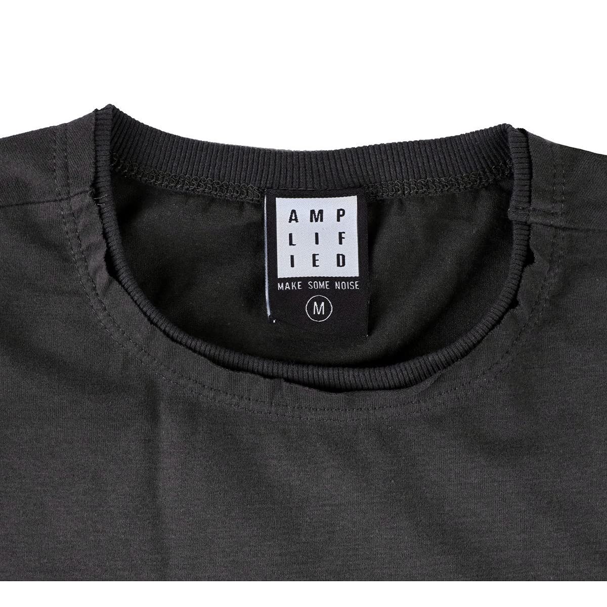 amplified-ac-dc-black-flock-logo-band-t-shirt-schwarz image 3