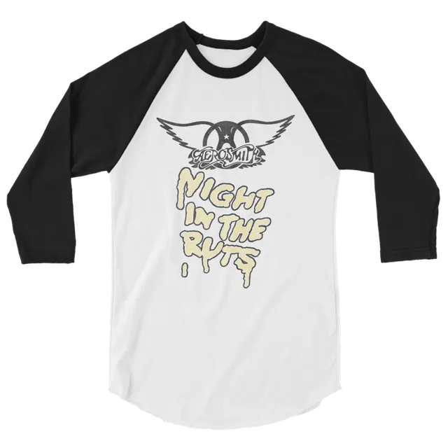 aerosmith-right-in-the-raglan-shirt-schwarz-wei-baumwolle image 1