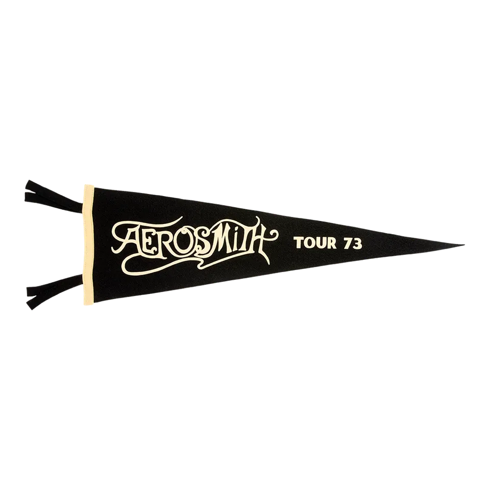 aerosmith-tour-73-wimpel-schwarz-wollfilz-23x69-cm image 1