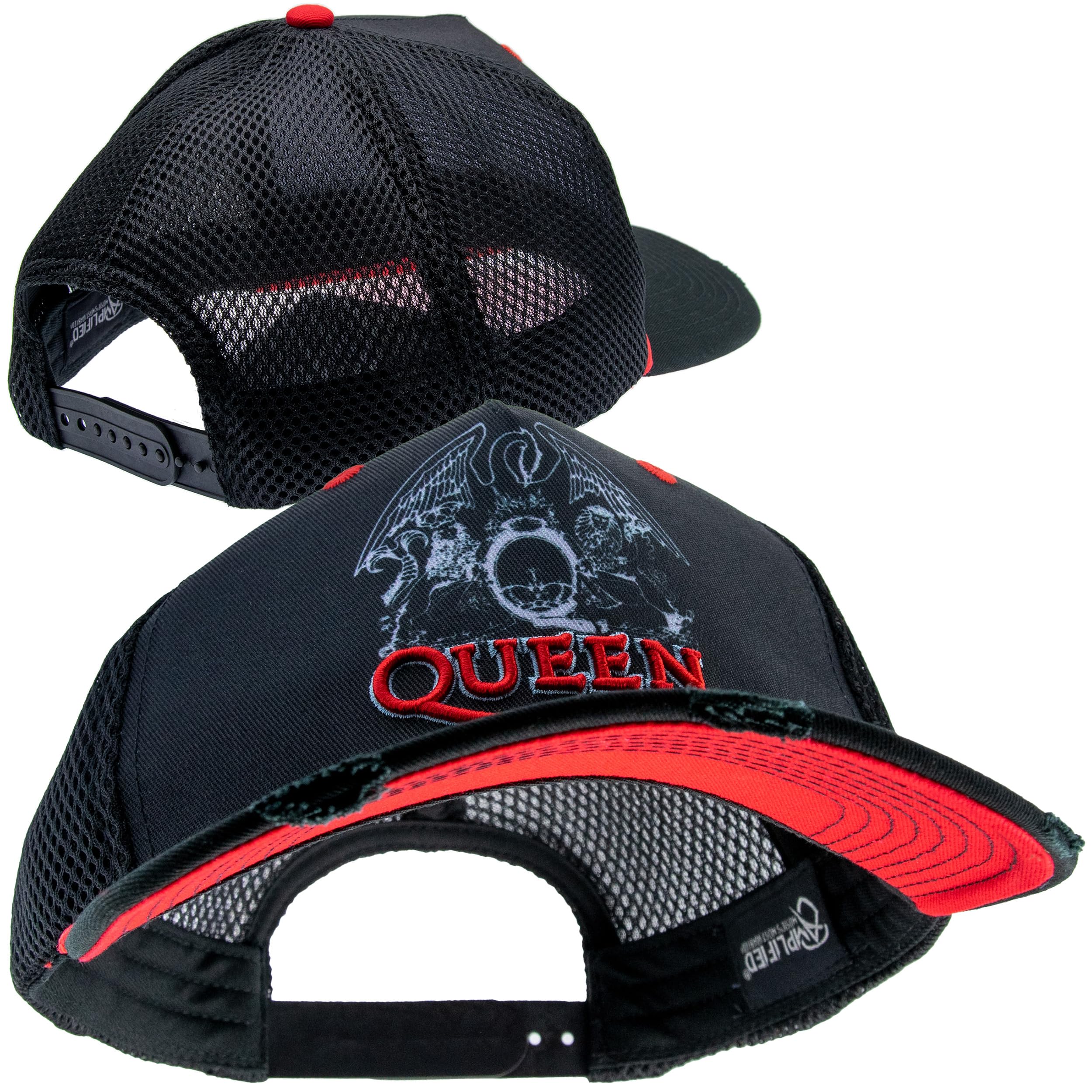 amplified-trucker-band-logo-cap-schwarz-snapback-mesh image 1