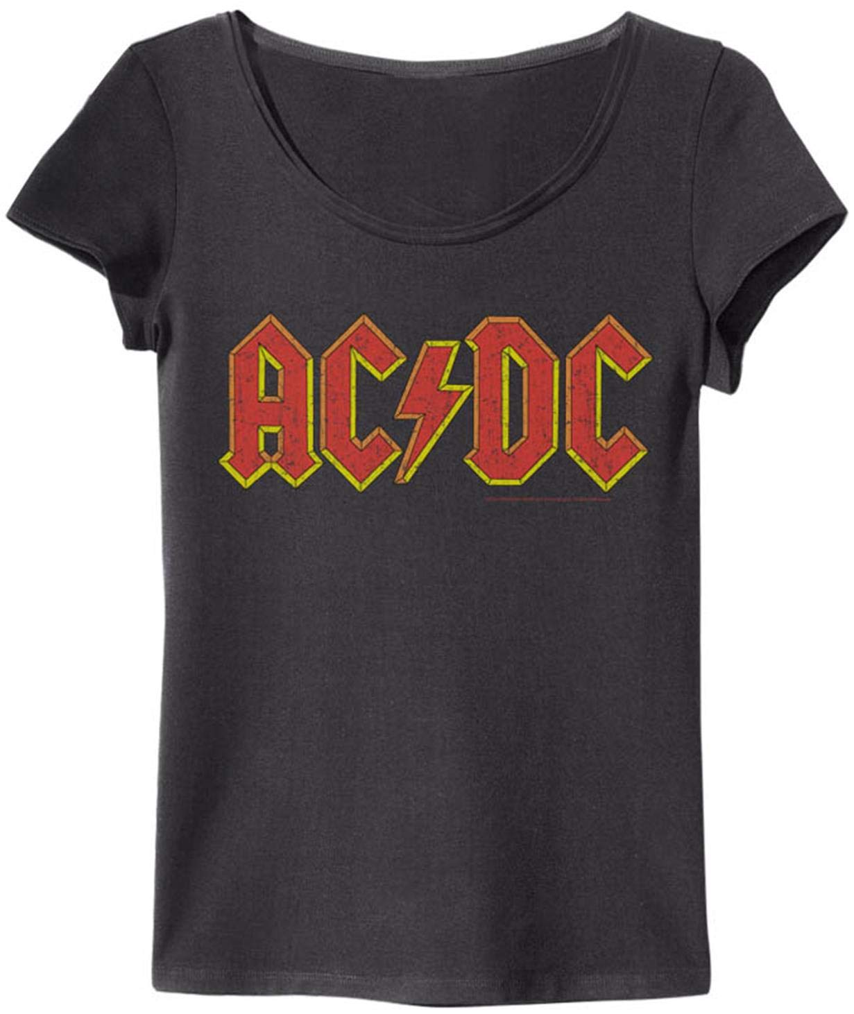 amplified-ac-dc-logo-damen-t-shirt-xs-slim-fit-schwarz image 1