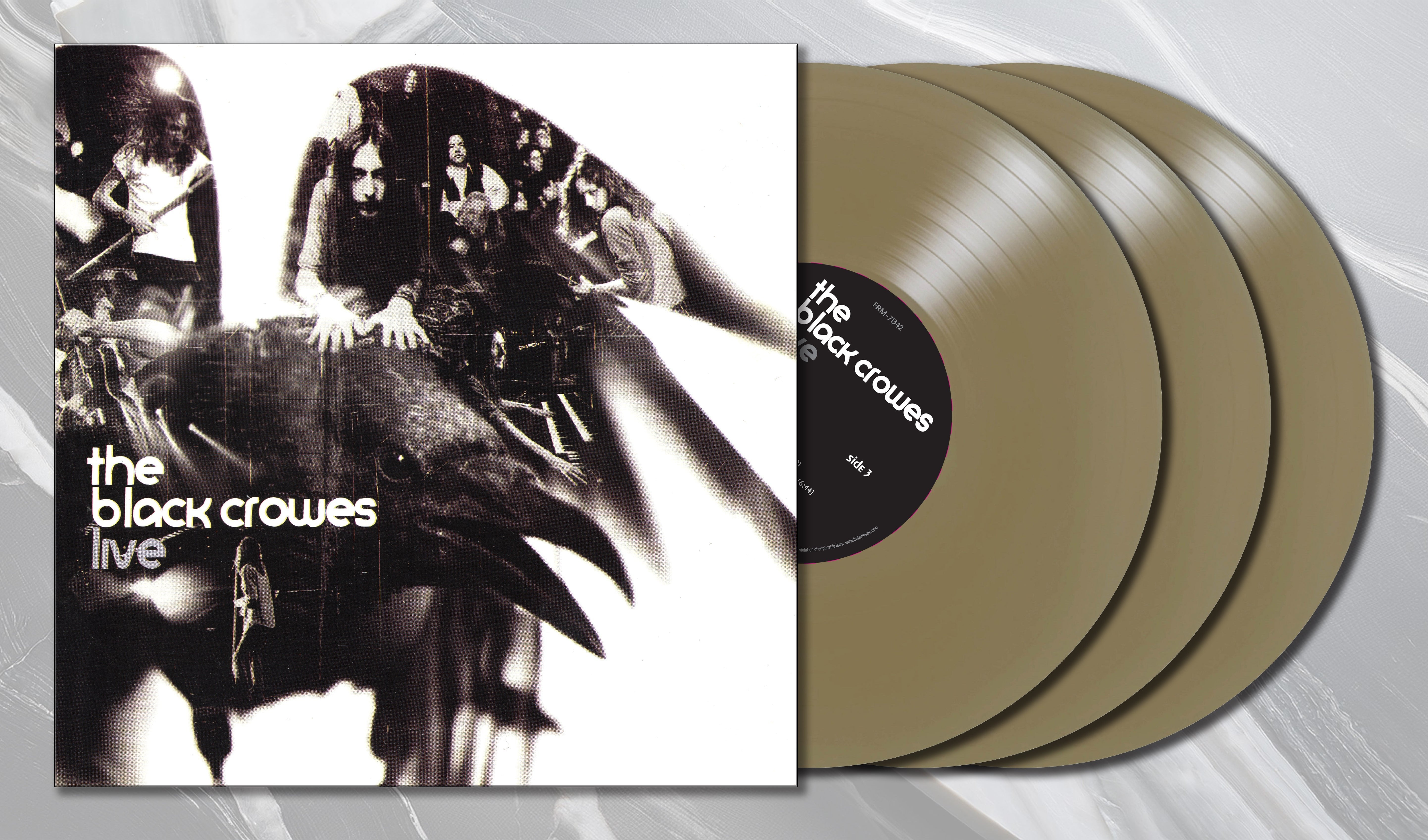friday-music-the-black-crowes-live-schallplatte-gold-vinyl-3-lp-set image 1