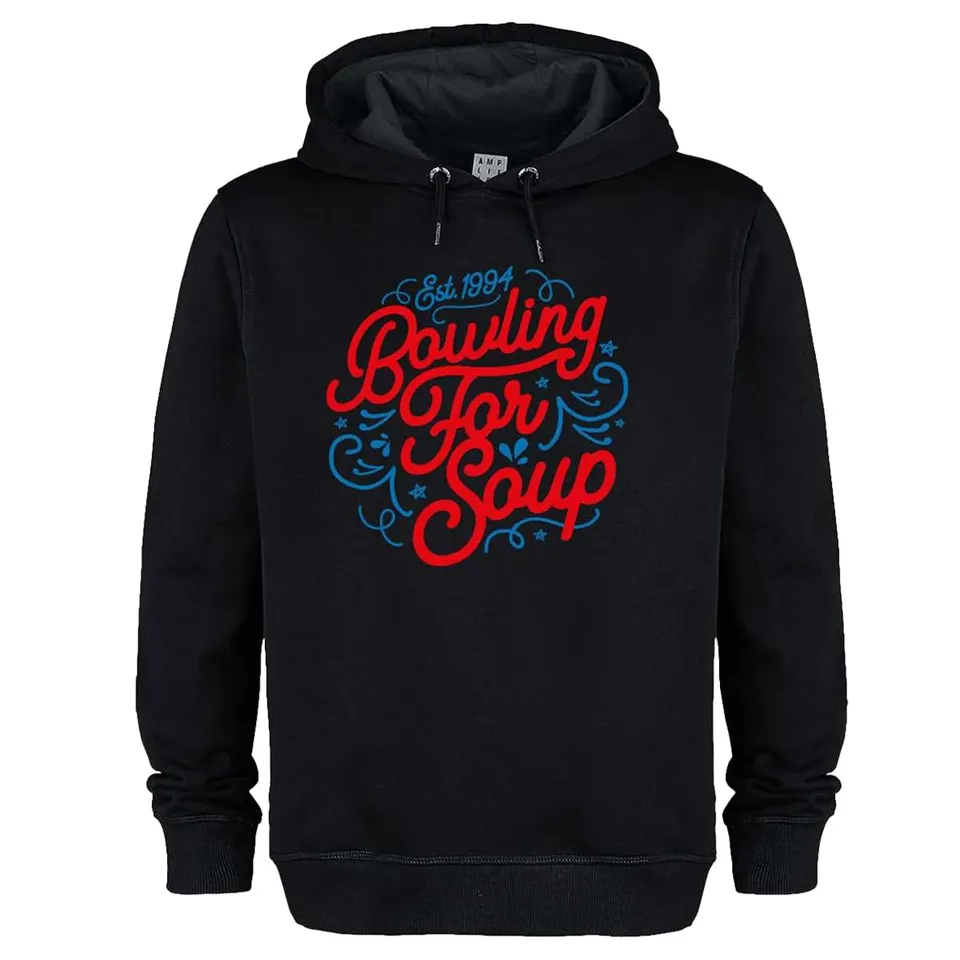 amplified-swirly-hoodie-kapuzenpullover-schwarz-l-baumwolle image 1
