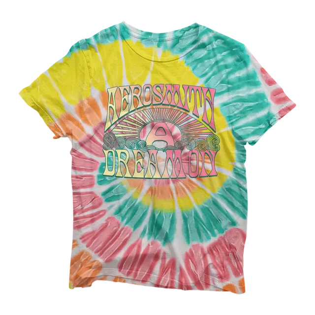 aerosmith-dream-on-tie-dye-t-shirt-bunt-baumwolle image 1