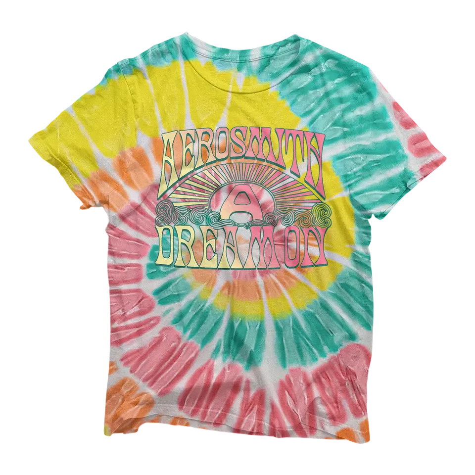 aerosmith-dream-on-tie-dye-t-shirt-bunt-baumwolle image 1