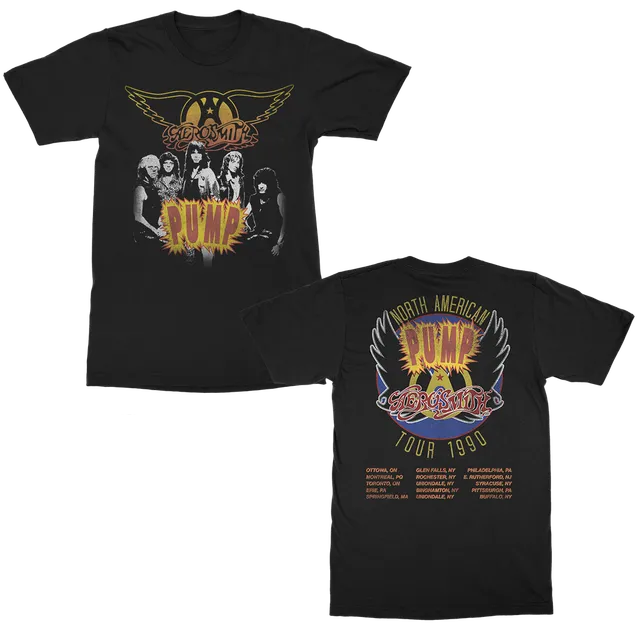 aerosmith-pump-north-american-tour-t-shirt-schwarz-unisex image 1