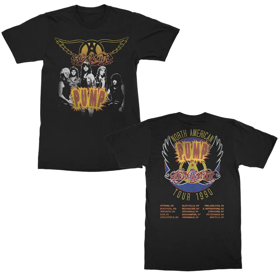 aerosmith-pump-north-american-tour-t-shirt-schwarz-unisex image 1