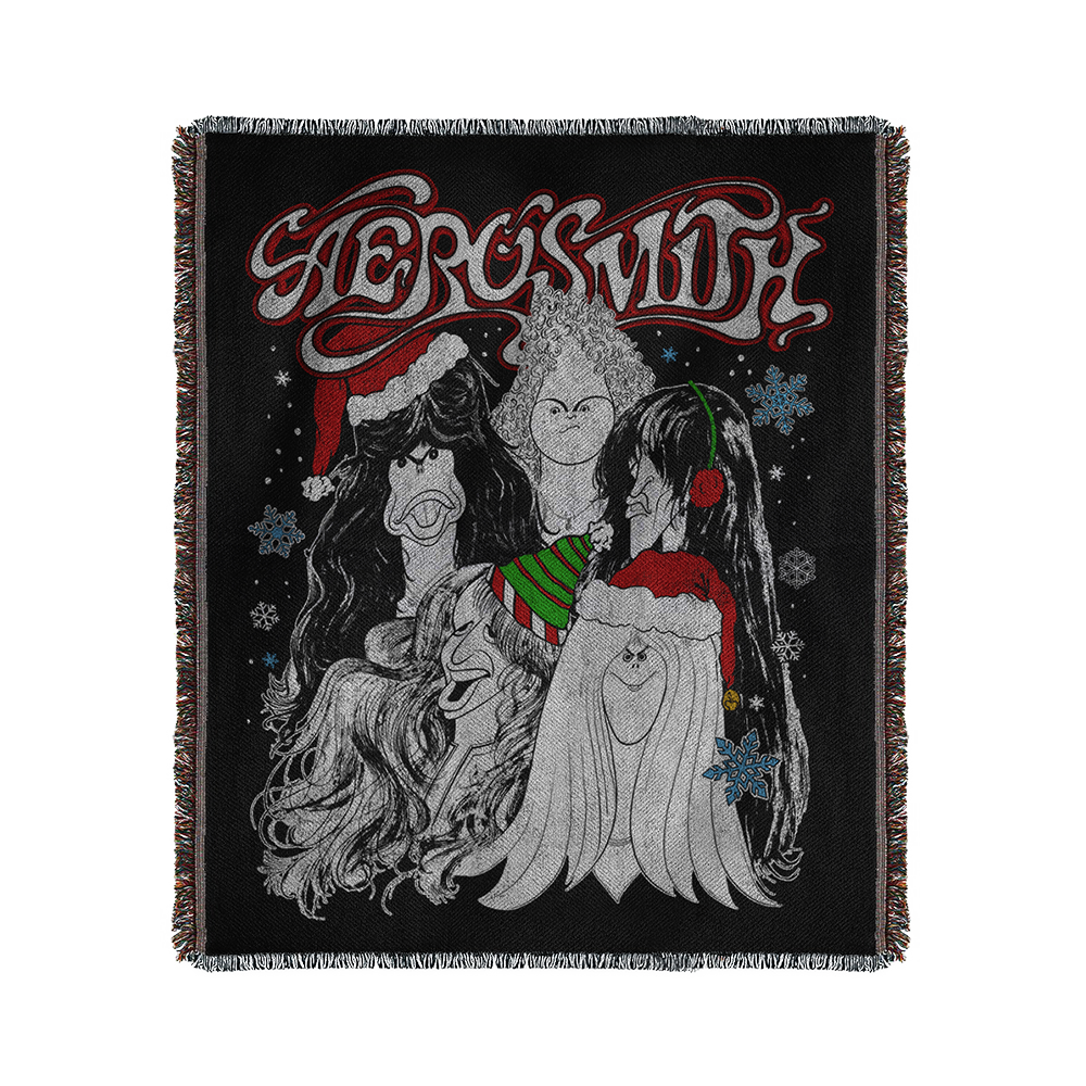 aerosmith-draw-the-line-xmas-decke-baumwolle-50x60-wei image 1