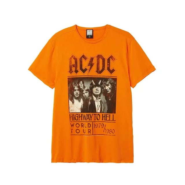 amplified-ac-dc-highway-to-hell-t-shirt-orange-unisex image 1