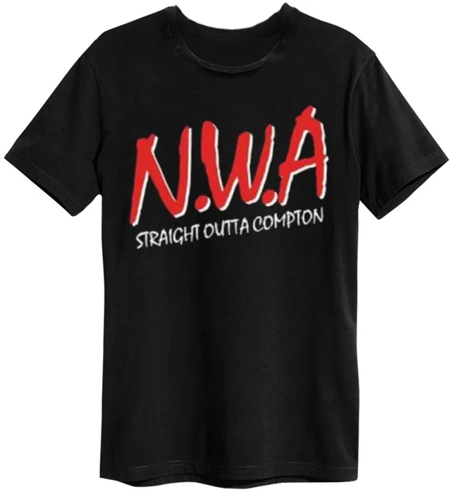 amplified-n-w-a-logo-t-shirt-l-schwarz-hip-hop image 1