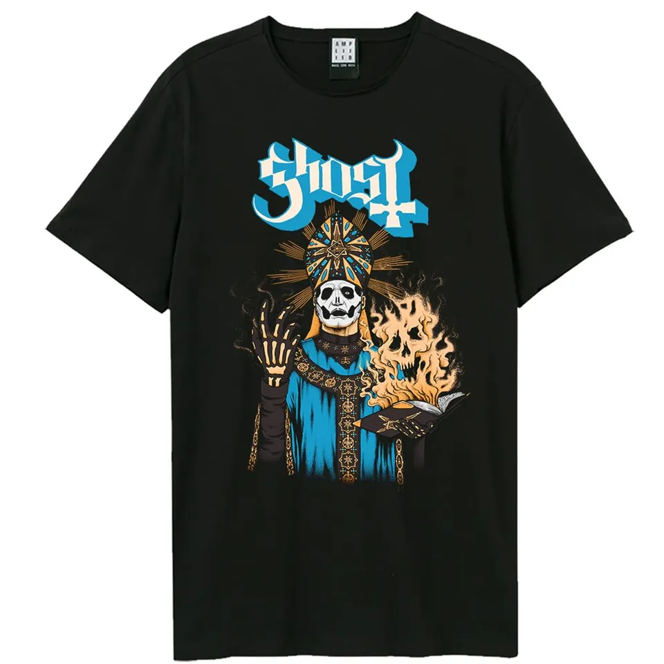 amplified-ghost-retro-band-t-shirt-l-dunkelgrau-baumwolle image 1