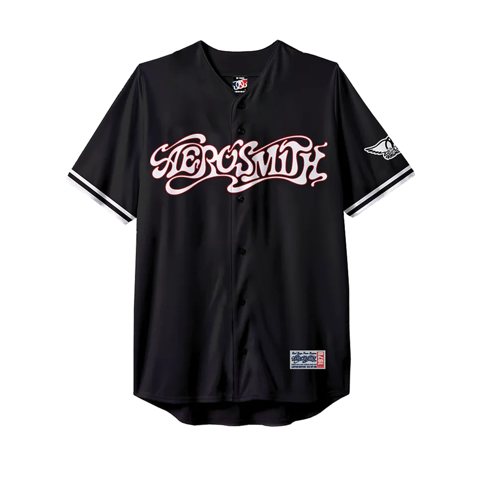 aerosmith-50-years-baseball-jersey-trikot-schwarz-gr-e-l image 1