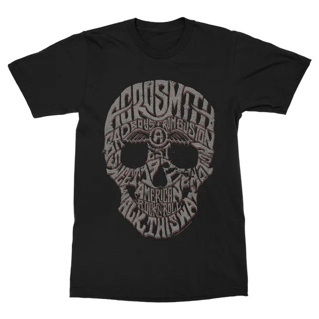 aerosmith-forever-t-shirt-schwarz-skull-unisex image 1