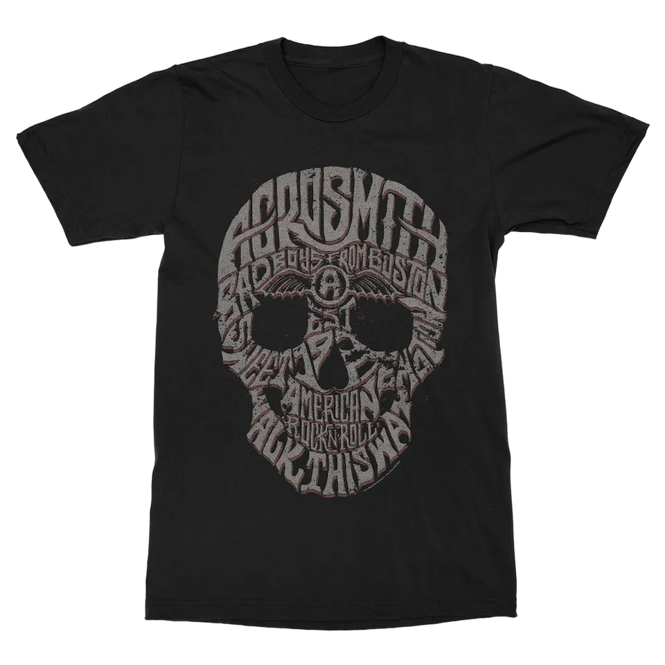 aerosmith-forever-t-shirt-schwarz-skull-unisex image 1
