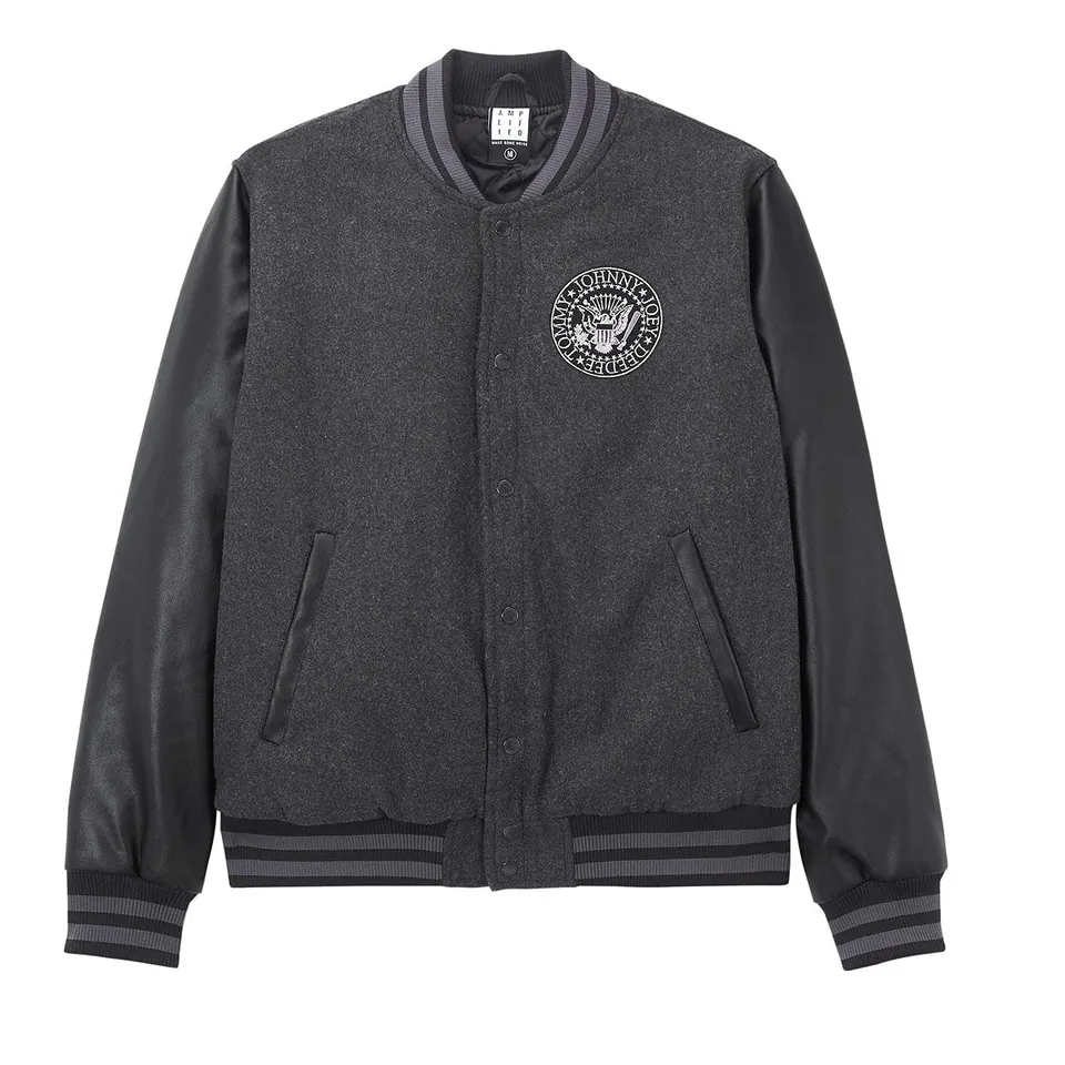 amplified-ramones-varsity-collegejacke-gr-m-logo image 1