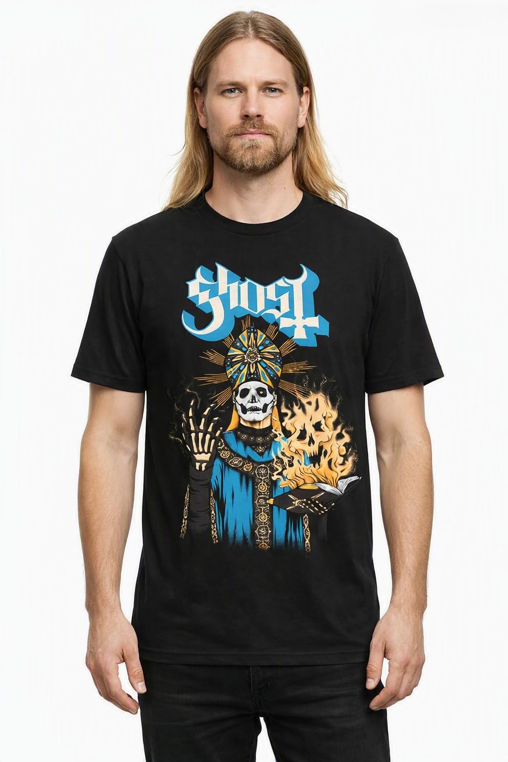 amplified-ghost-retro-band-t-shirt-l-dunkelgrau-baumwolle image 5